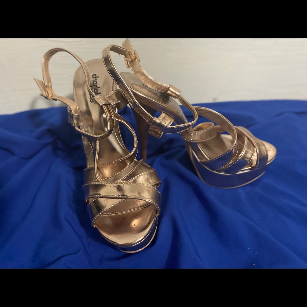 Platform Metallic Heels